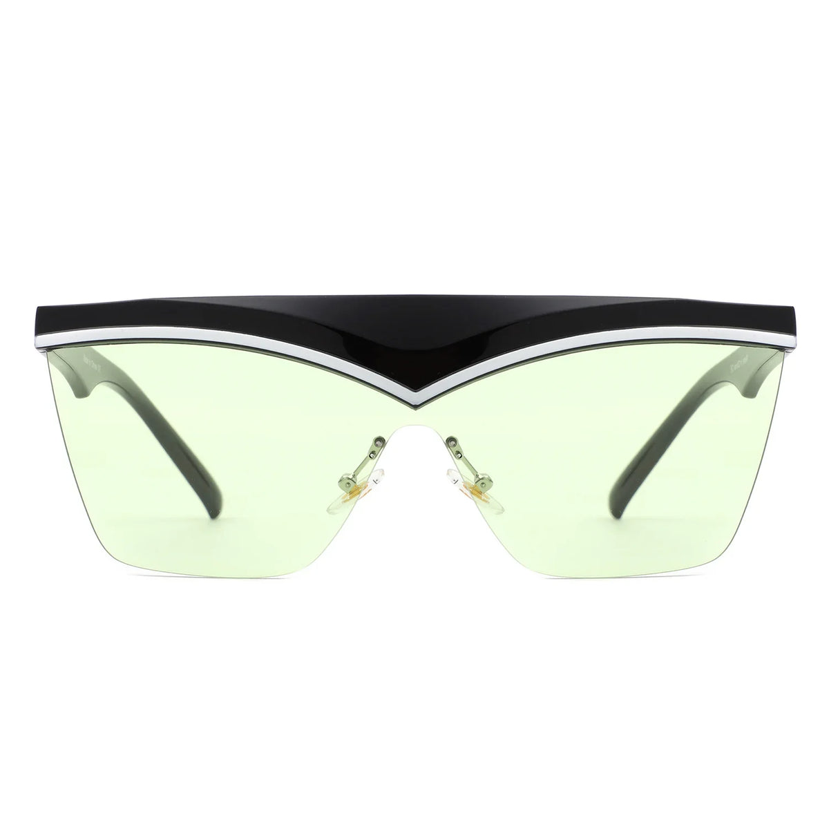 Lythia - Semi-Rimless Fashion Flat Top Sunglasses - Charming Charlie