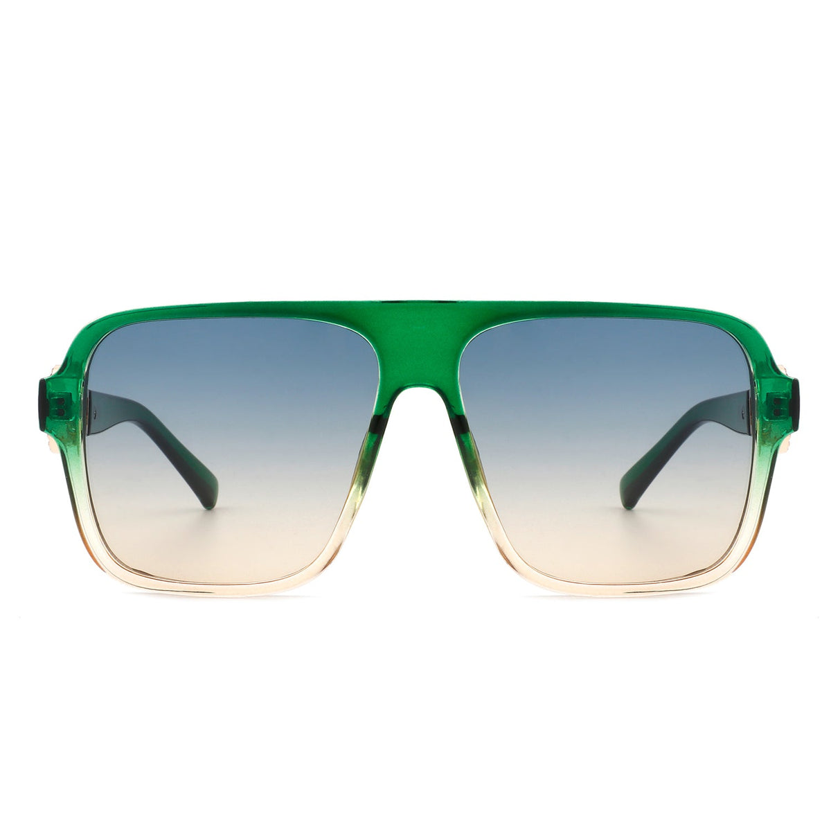 Violetra - Retro Square Aviator Style Vintage Flat Top Sunglasses - Charming Charlie