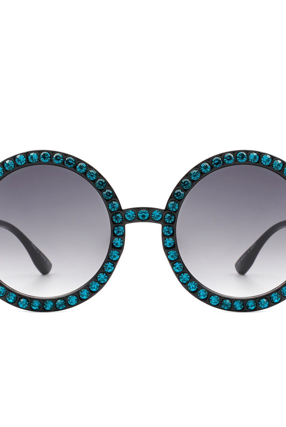 Dreamwey - Round Fashion Rhinestone Circle Oversize Women Sunglasses - Charming Charlie