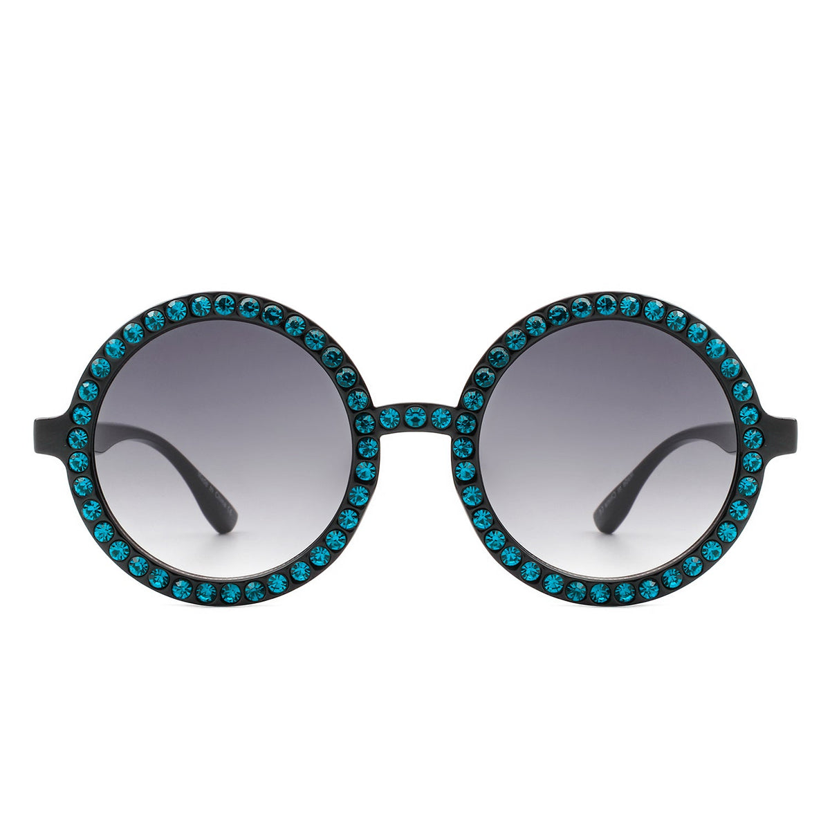 Dreamwey - Round Fashion Rhinestone Circle Oversize Women Sunglasses - Charming Charlie