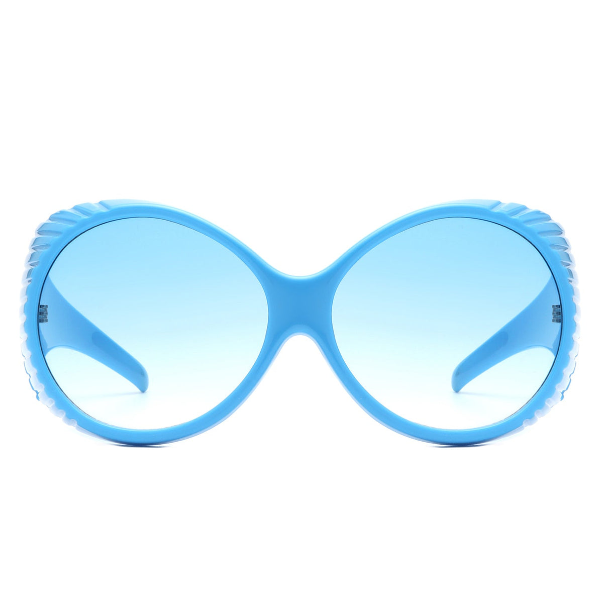 Radiant - Oversized Round Wrap-Around Fashion Women's Sunglasses - Charming Charlie
