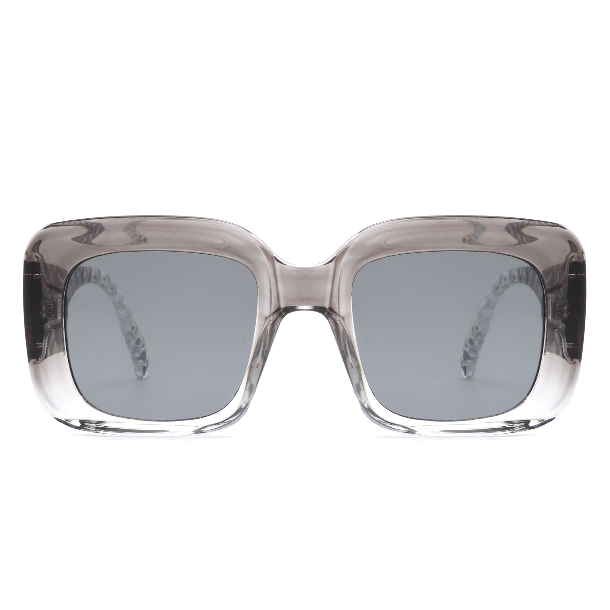 Vaelos - Chunky Flat Top Square Thick Frame Sunglasses - Charming Charlie