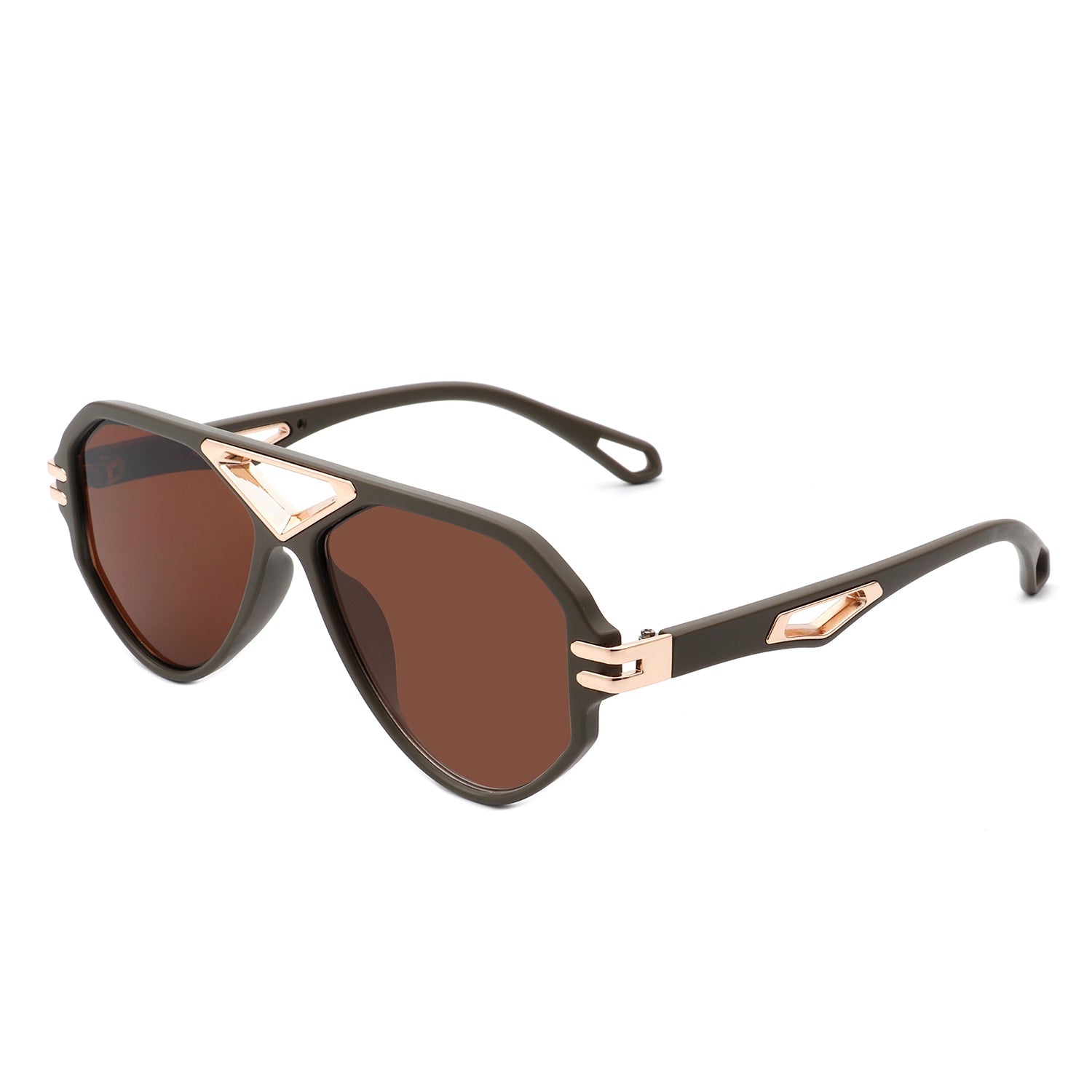 Unityth - Geometric Retro Round Vintage Fashion Aviator Sunglasses - Charming Charlie