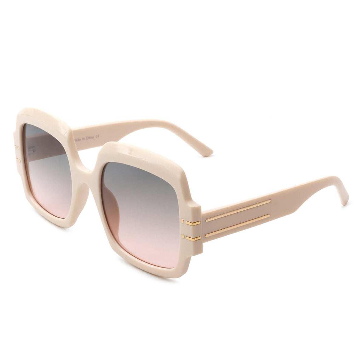 Emblazon - Women Oversize Flat Top Fashion Square Sunglasses - Charming Charlie