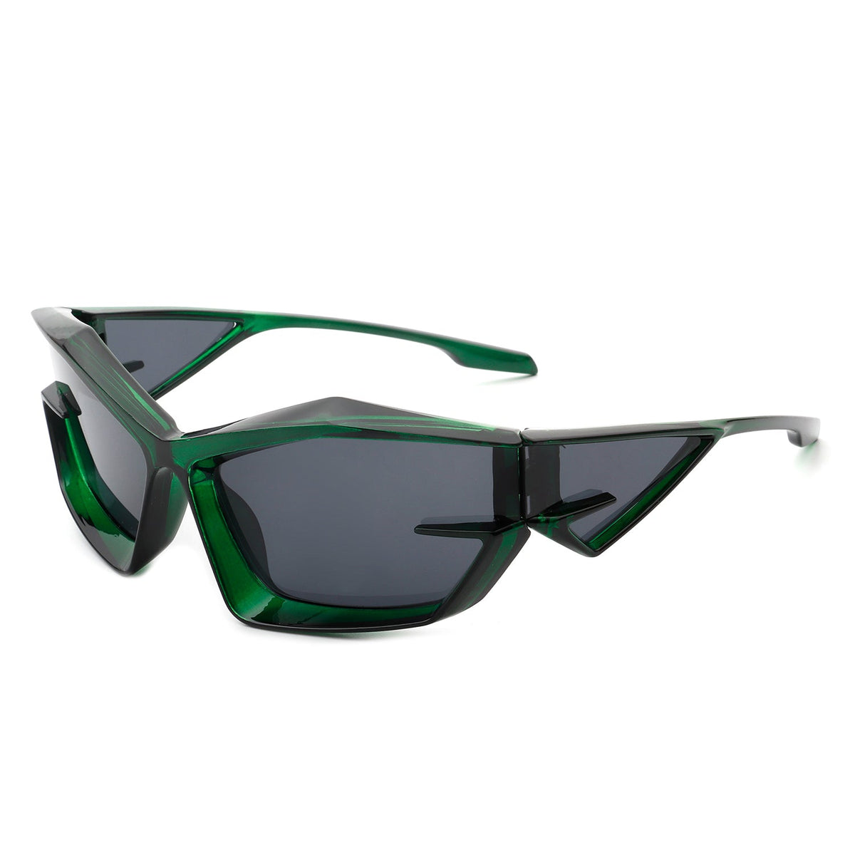 Pollich - Futuristic Rectangle Geometric Chunky Square Fashion Sunglasses - Charming Charlie