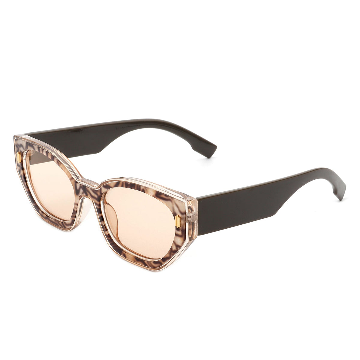 Dawnmist - Geometric Retro Round Irregular Narrow Cat Eye Sunglasses - Charming Charlie