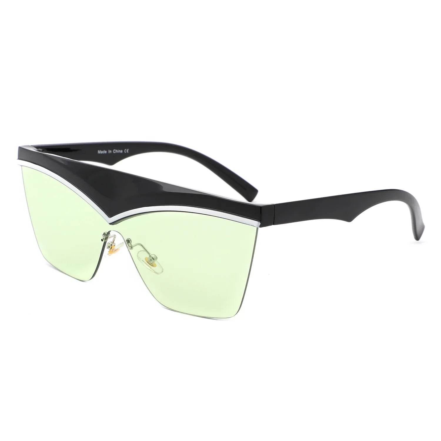 Lythia - Semi-Rimless Fashion Flat Top Sunglasses - Charming Charlie