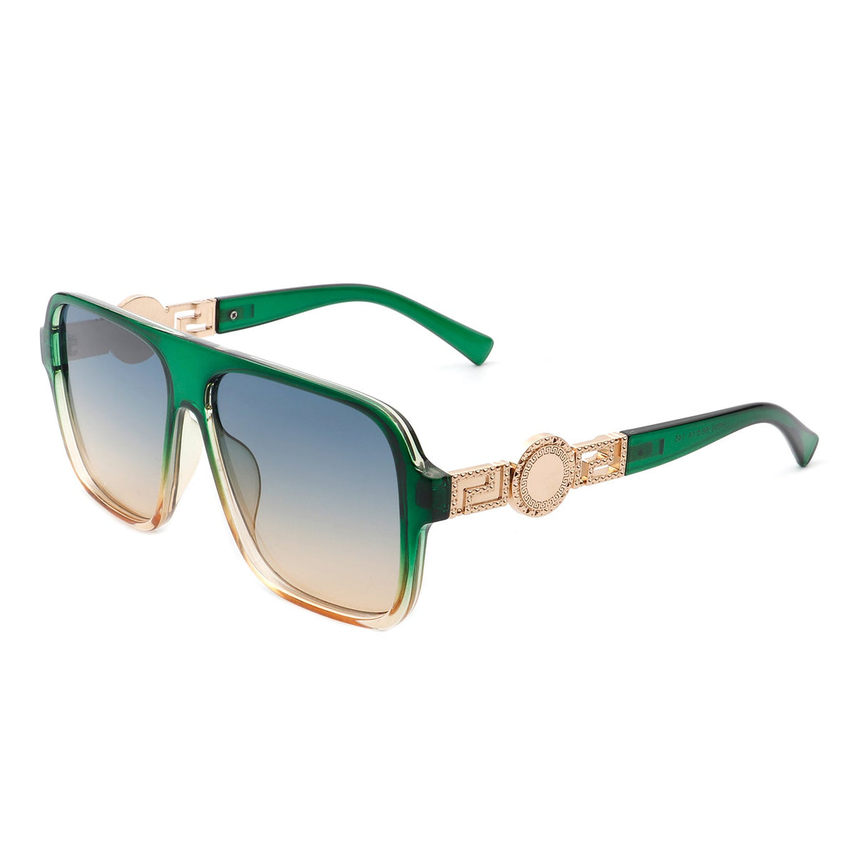 Violetra - Retro Square Aviator Style Vintage Flat Top Sunglasses - Charming Charlie