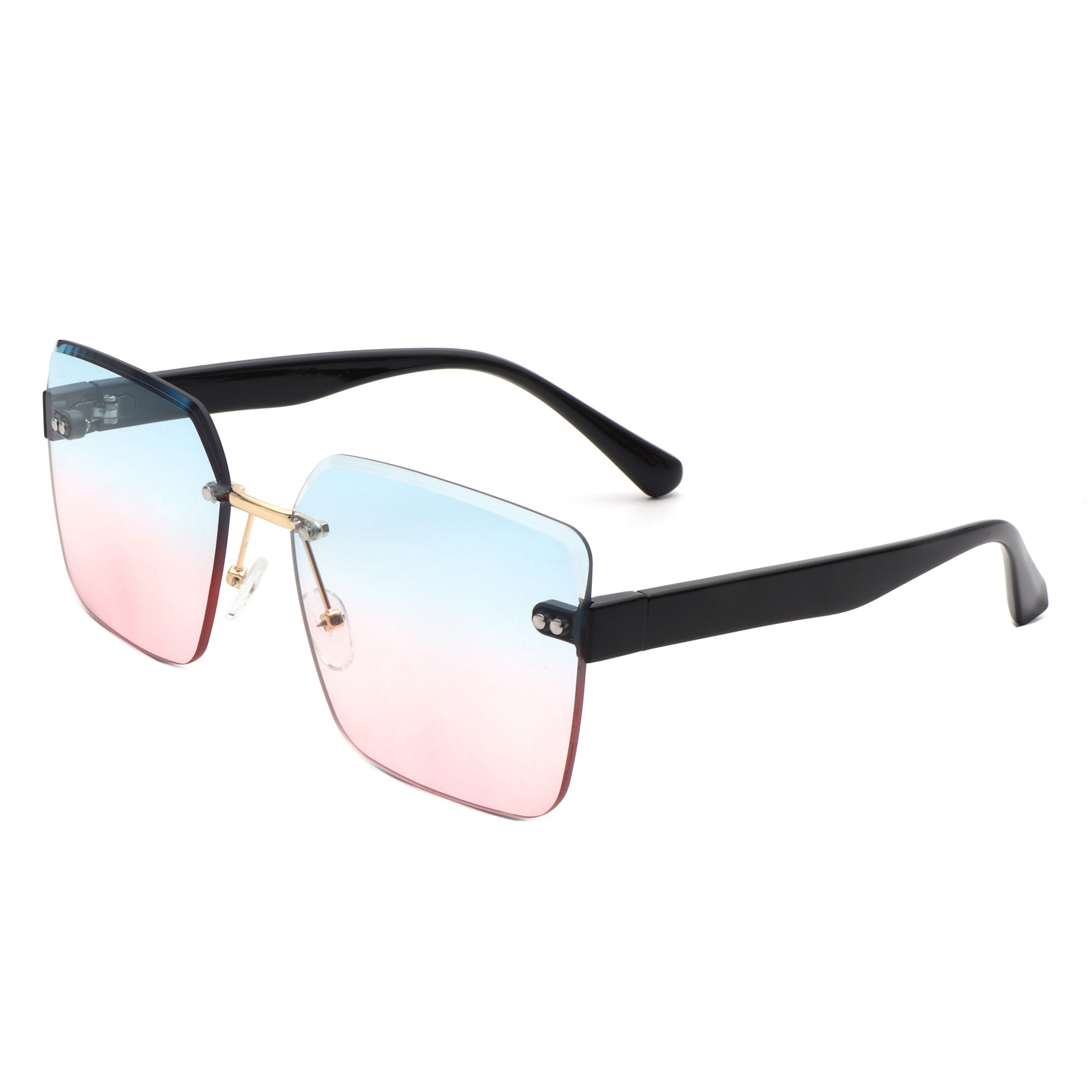 Orbit - Women's Rimless Tinted Square Fashion Sunglasses - Charming Charlie