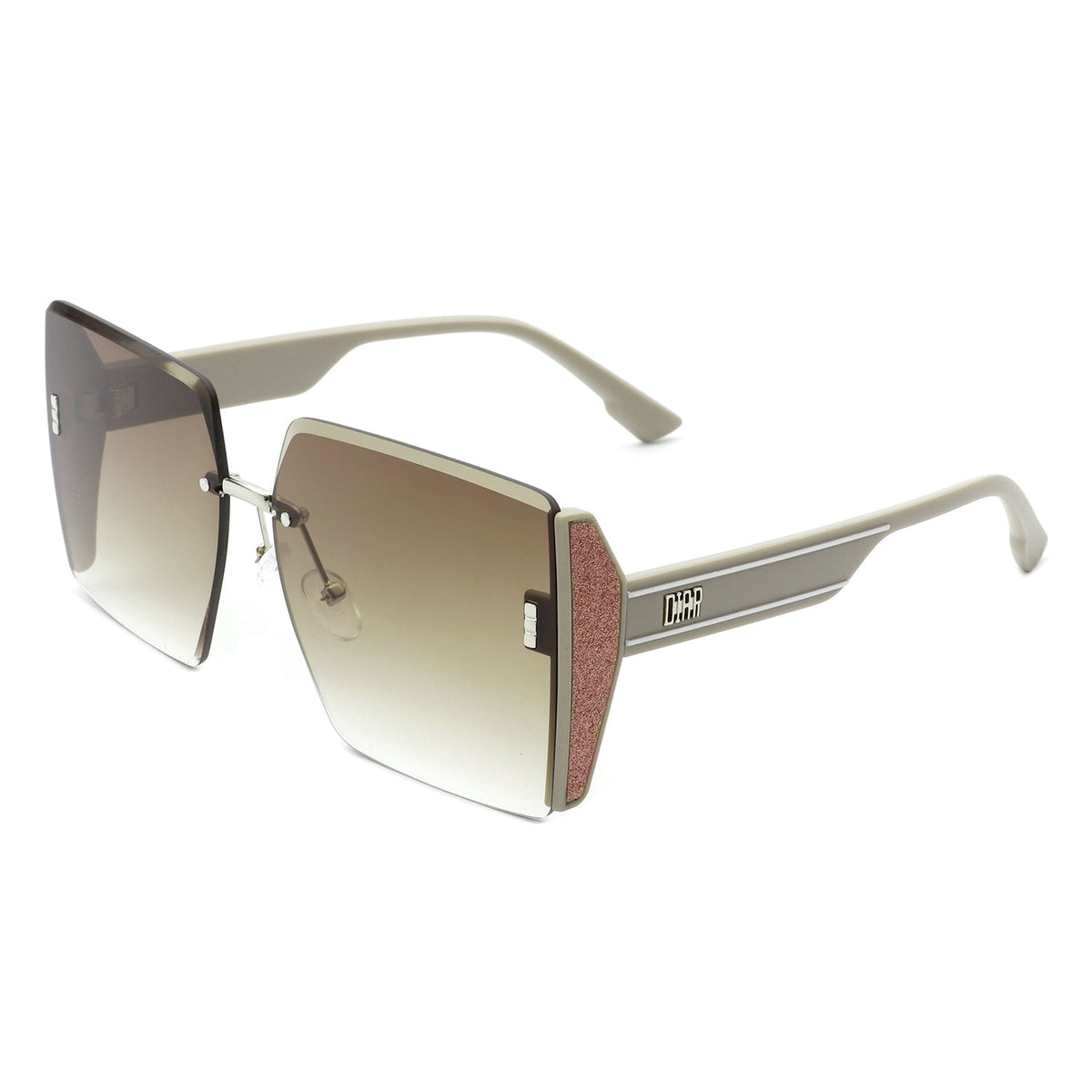 Phoenixy - Square Oversize Half Frame Fashion Women Sunglasses - Charming Charlie