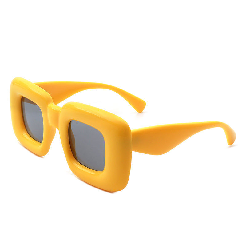 Rayne - Y2K Square Inflated Chunky Retro Funny Sunglasses - Charming Charlie