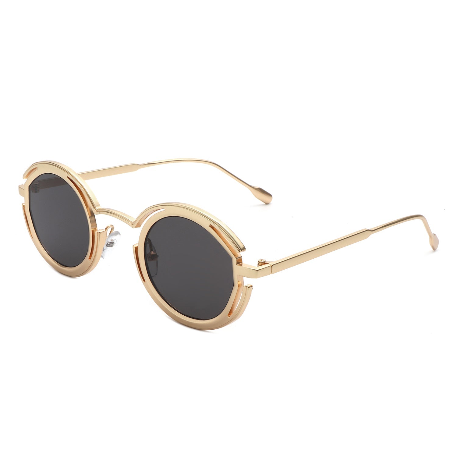Moonmist - Fashion Circle Geometric Round Futuristic Fashion Sunglasses - Charming Charlie