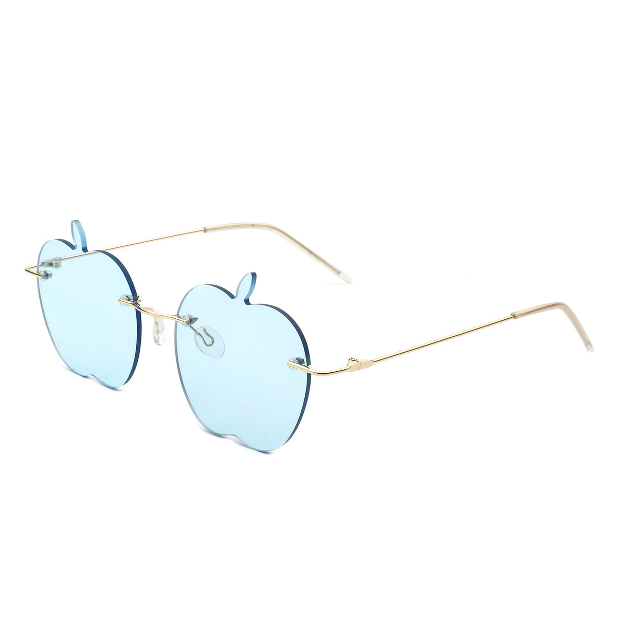 Zephyrus - Rimless Apple Shape Party Frameless Tinted Sunglasses - Charming Charlie