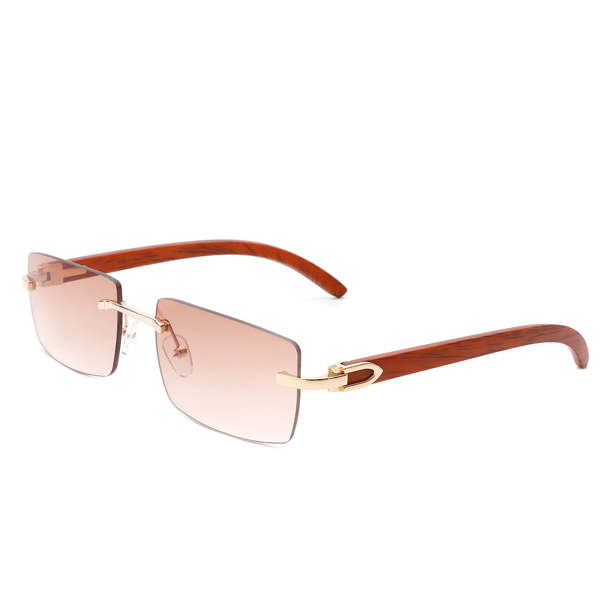 Oceanize - Rectangle Rimless Retro Frameless Fashion Tinted Sunglasses - Charming Charlie