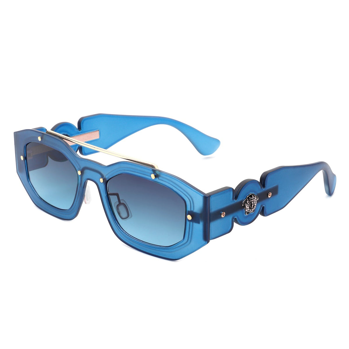 Xanadusk- Geometric Retro Irregular Brow-Bar Square Fashion Sunglasses - Charming Charlie