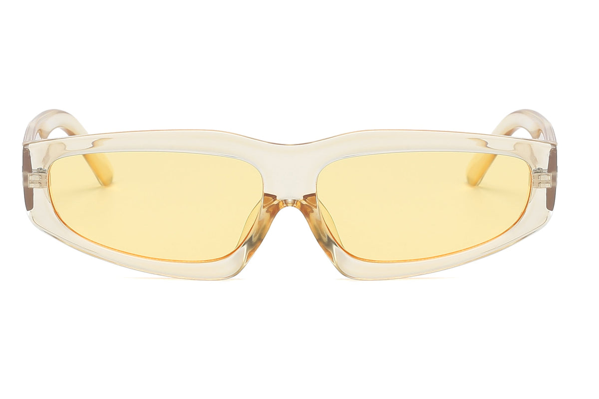 Odessa | Retro Thick Rectangle Unisex Fashion Sunglasses - Charming Charlie