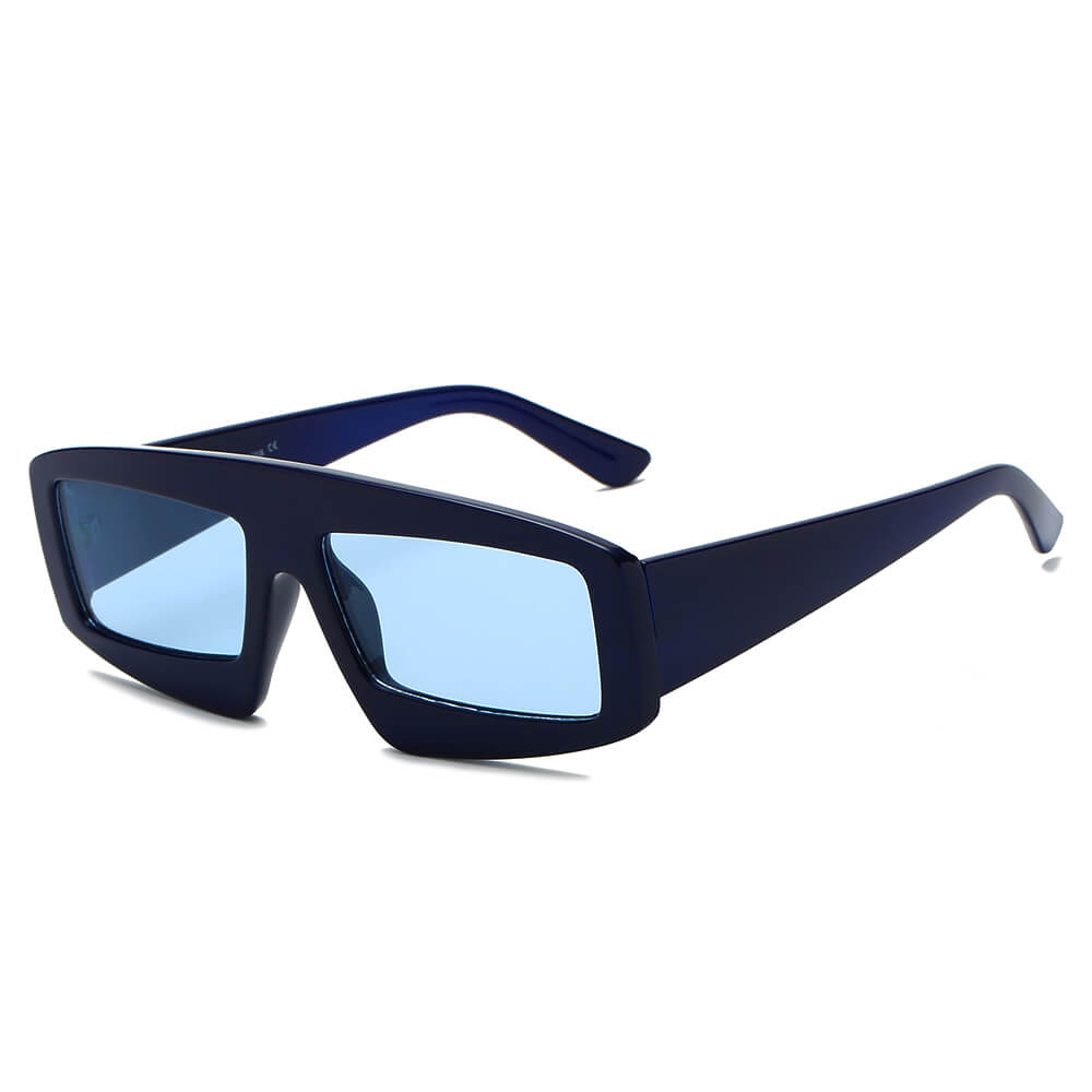 COHOES | S1077 - Women Bold Retro Vintage Rectangular Sunglasses - Cramilo Eyewear - Stylish Trendy Affordable Sunglasses Clear Glasses Eye Wear Fashion