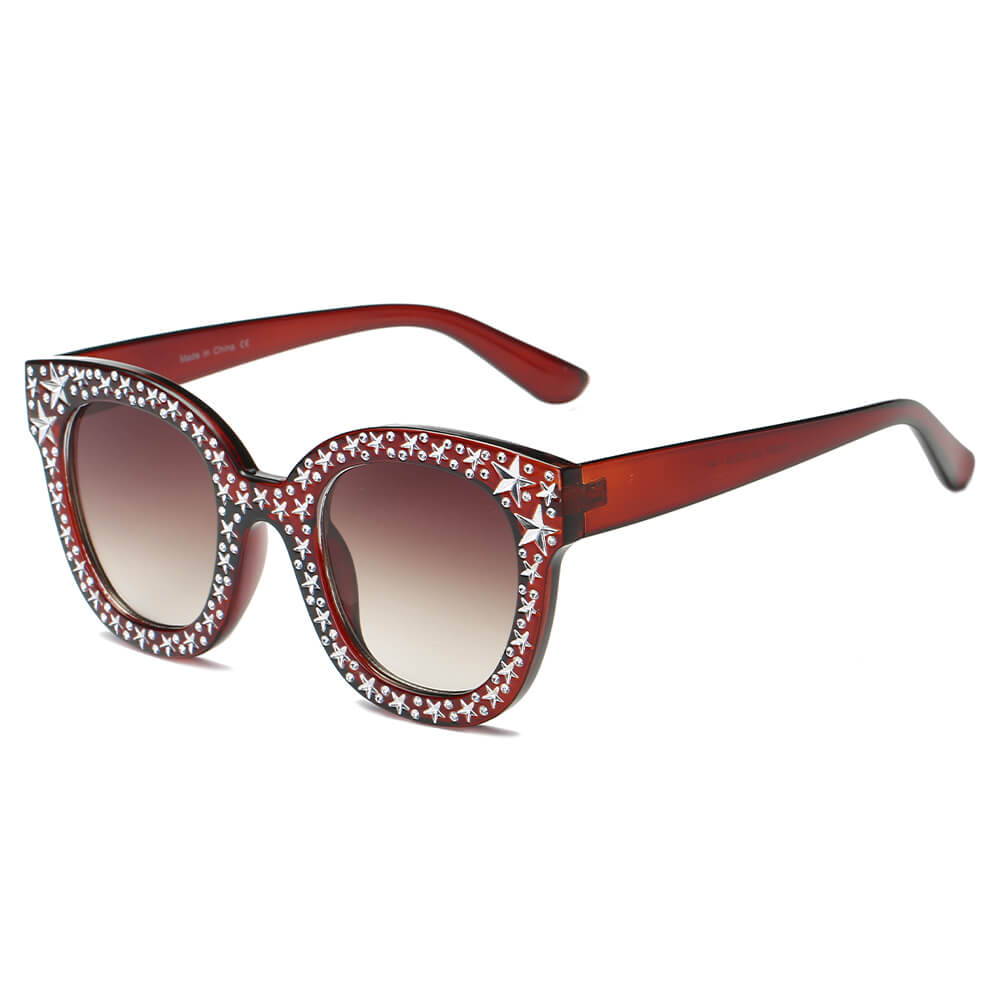 DOSWELL | S1087 - Women Fashion Oversize Round Sunglasses - Cramilo Eyewear - Stylish Trendy Affordable Sunglasses Clear Glasses Eye Wear Fashion