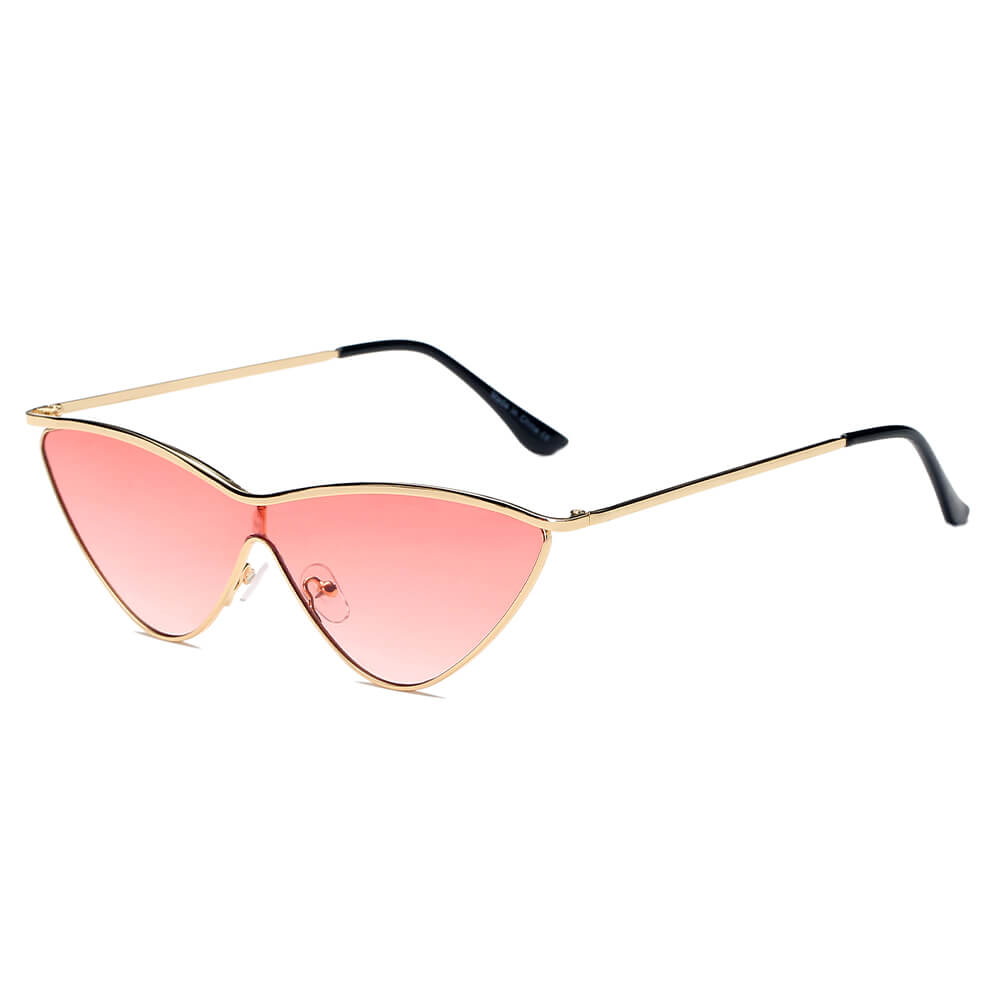 FONTANA | S2067 - Women Metal Cat Eye Sunglasses - Cramilo Eyewear - Stylish Trendy Affordable Sunglasses Clear Glasses Eye Wear Fashion