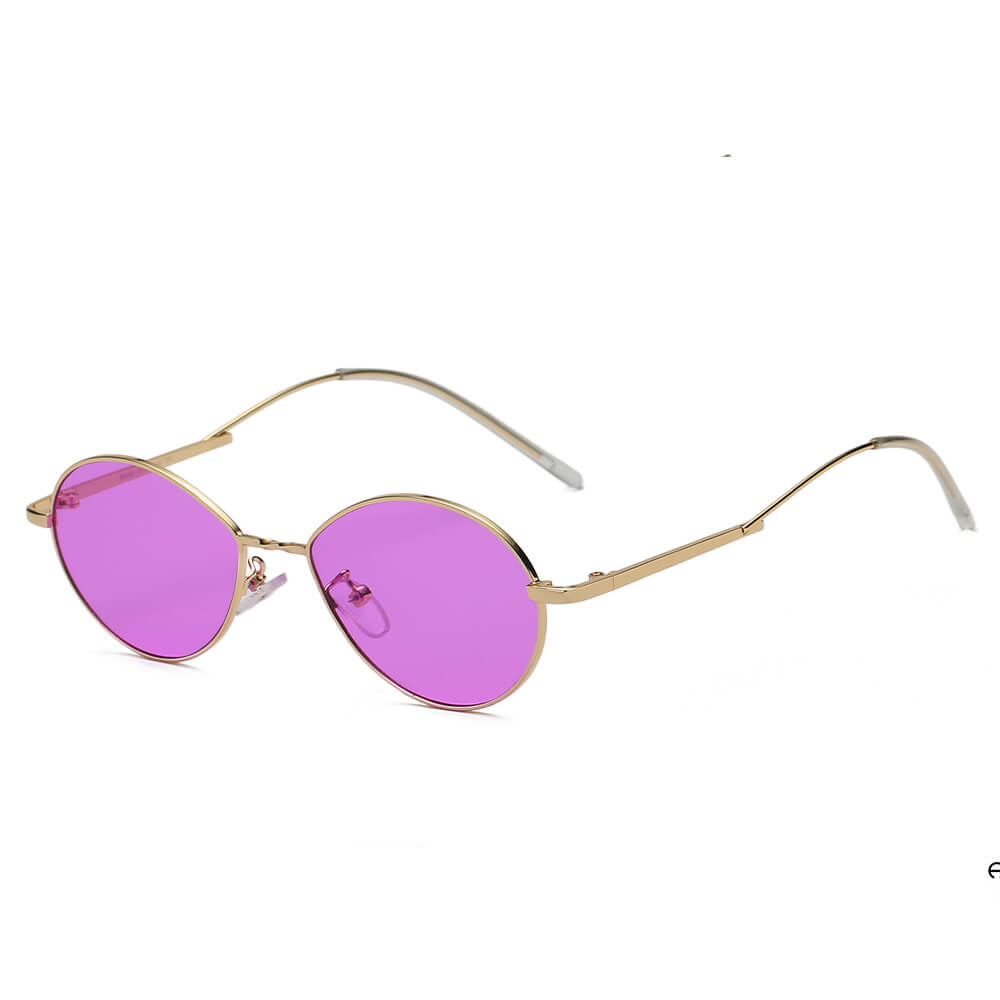 HICKORY | S3009 - Small Retro Vintage Metal Round Sunglasses - Cramilo Eyewear - Stylish Trendy Affordable Sunglasses Clear Glasses Eye Wear Fashion