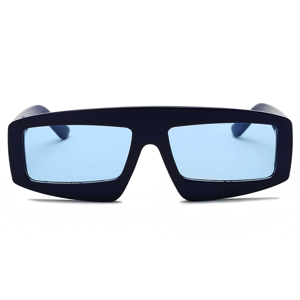 COHOES | S1077 - Women Bold Retro Vintage Rectangular Sunglasses - Cramilo Eyewear - Stylish Trendy Affordable Sunglasses Clear Glasses Eye Wear Fashion