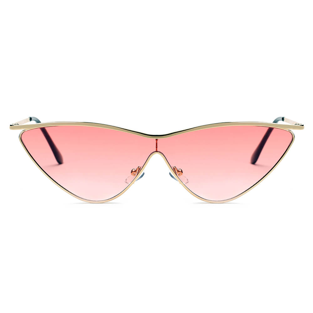 FONTANA | S2067 - Women Metal Cat Eye Sunglasses - Cramilo Eyewear - Stylish Trendy Affordable Sunglasses Clear Glasses Eye Wear Fashion