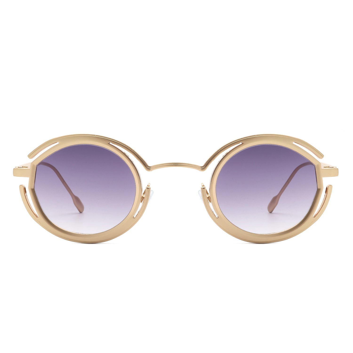 Moonmist - Fashion Circle Geometric Round Futuristic Fashion Sunglasses - Charming Charlie