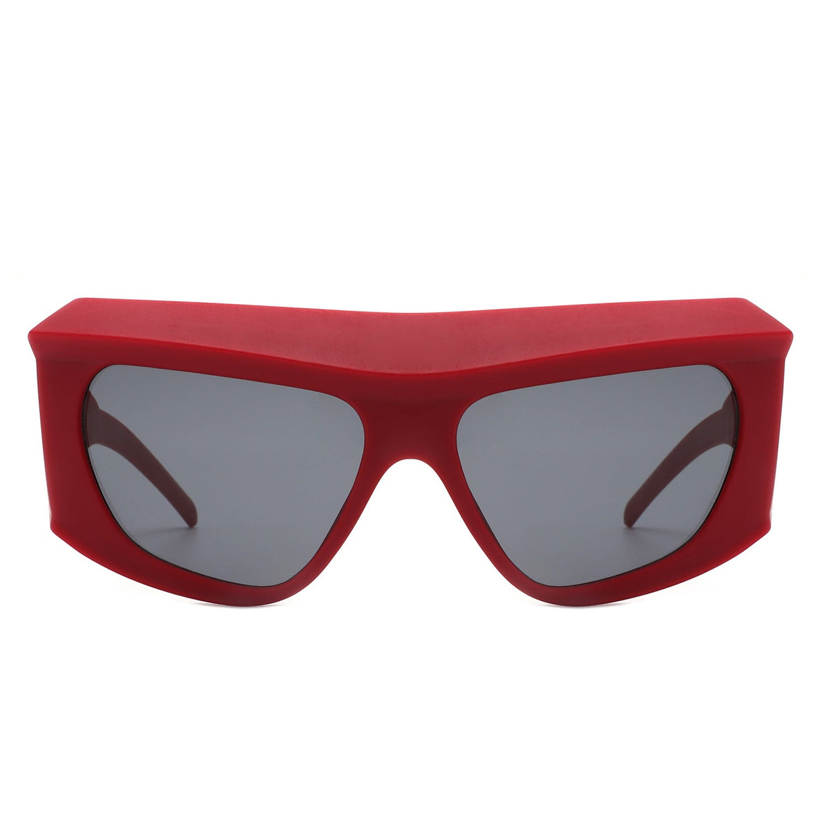 Thalia - Square Chunky Wrap Around Tinted Oversize Fashion Sunglasses - Charming Charlie