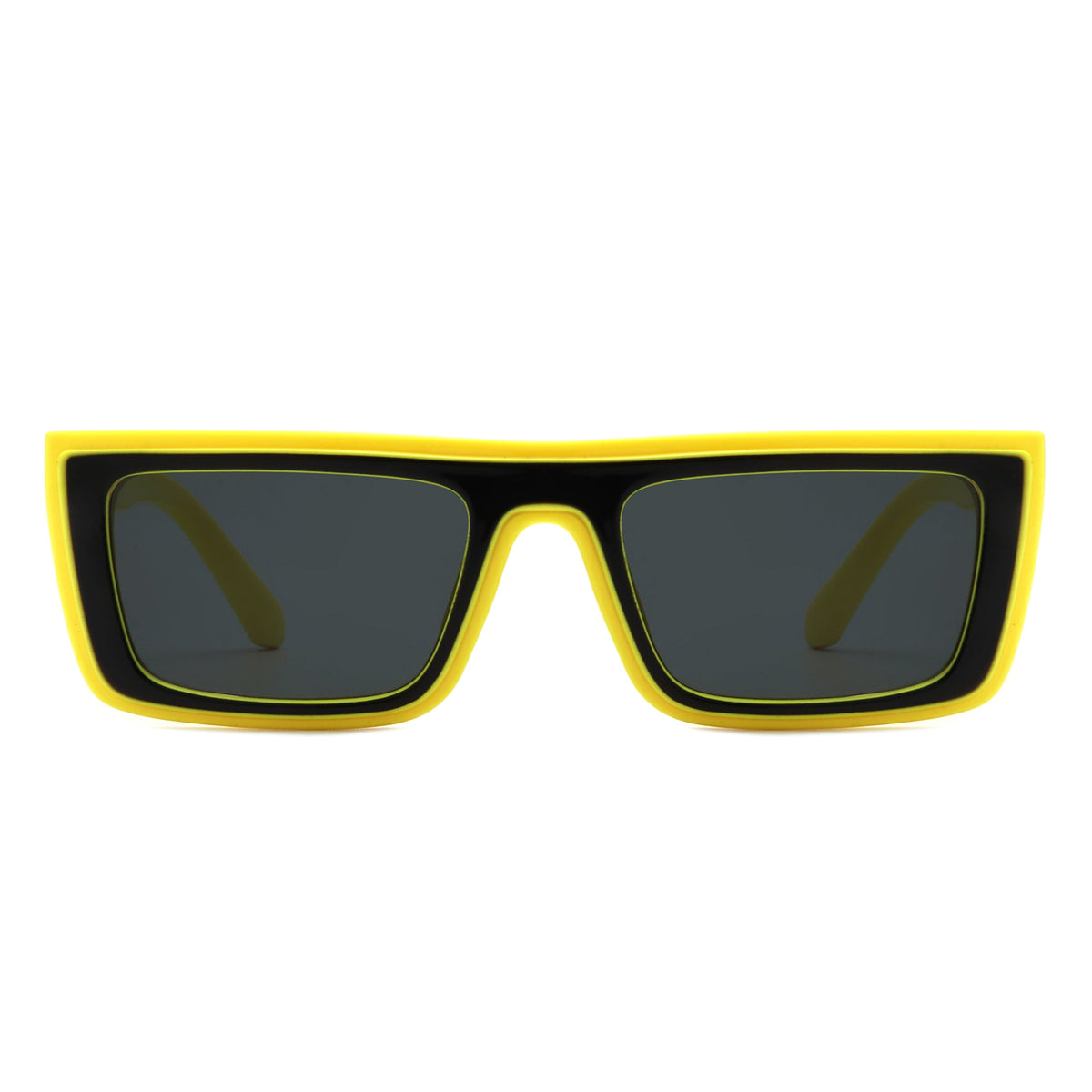 Tybalt - Retro Rectangle Square Flat Top Sunglasses - Charming Charlie
