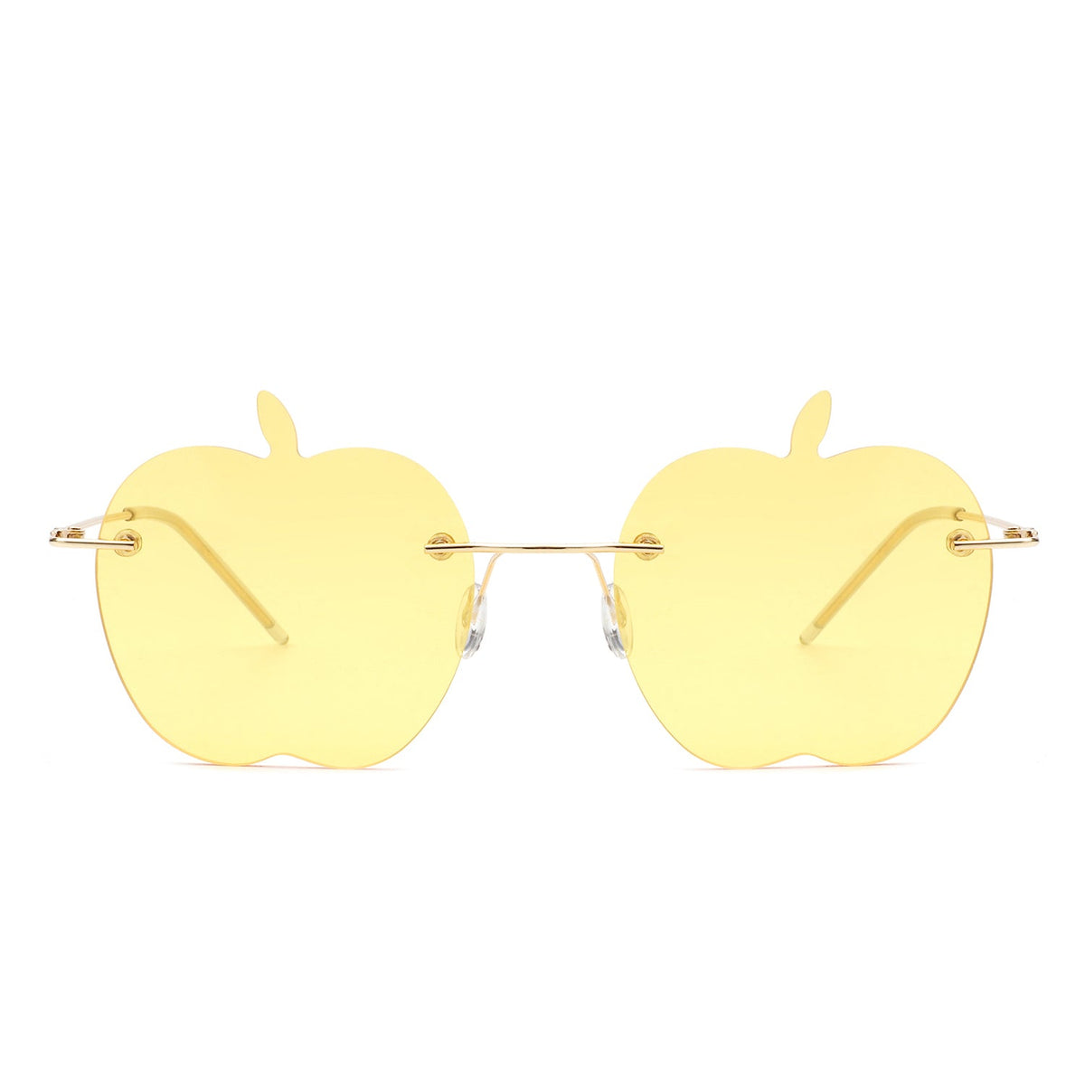 Zephyrus - Rimless Apple Shape Party Frameless Tinted Sunglasses - Charming Charlie