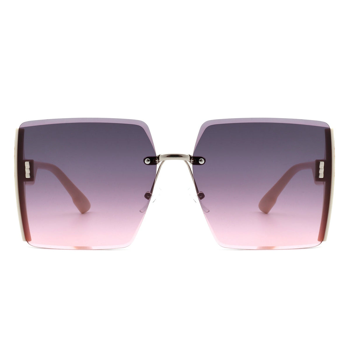 Phoenixy - Square Oversize Half Frame Fashion Women Sunglasses - Charming Charlie