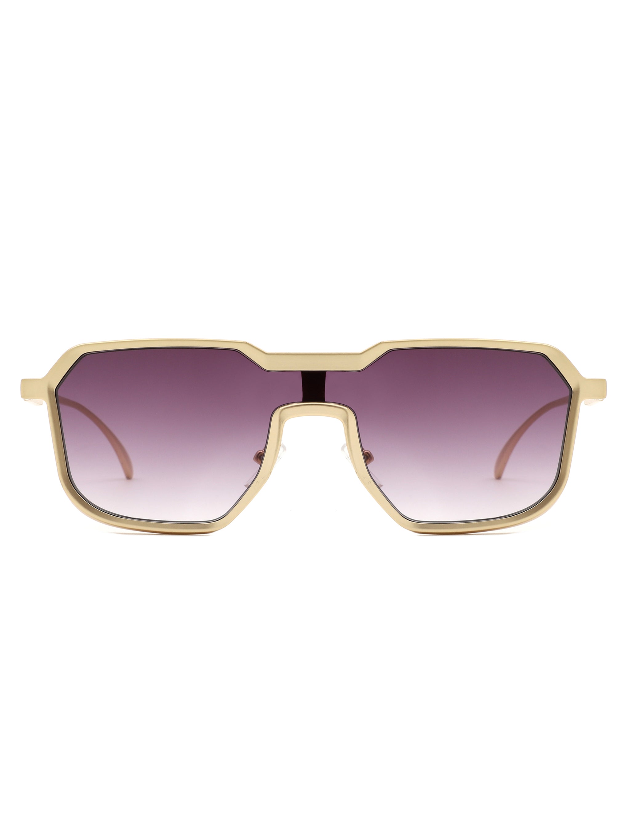 Fusion - Retro Oversized Square Geometric Fashion Sunglasses - Charming Charlie