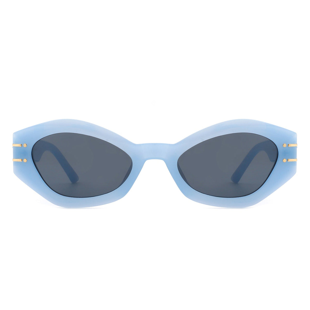 Elysiant - Geometric Oval Slim Fashion Round Cat Eye Sunglasses - Charming Charlie