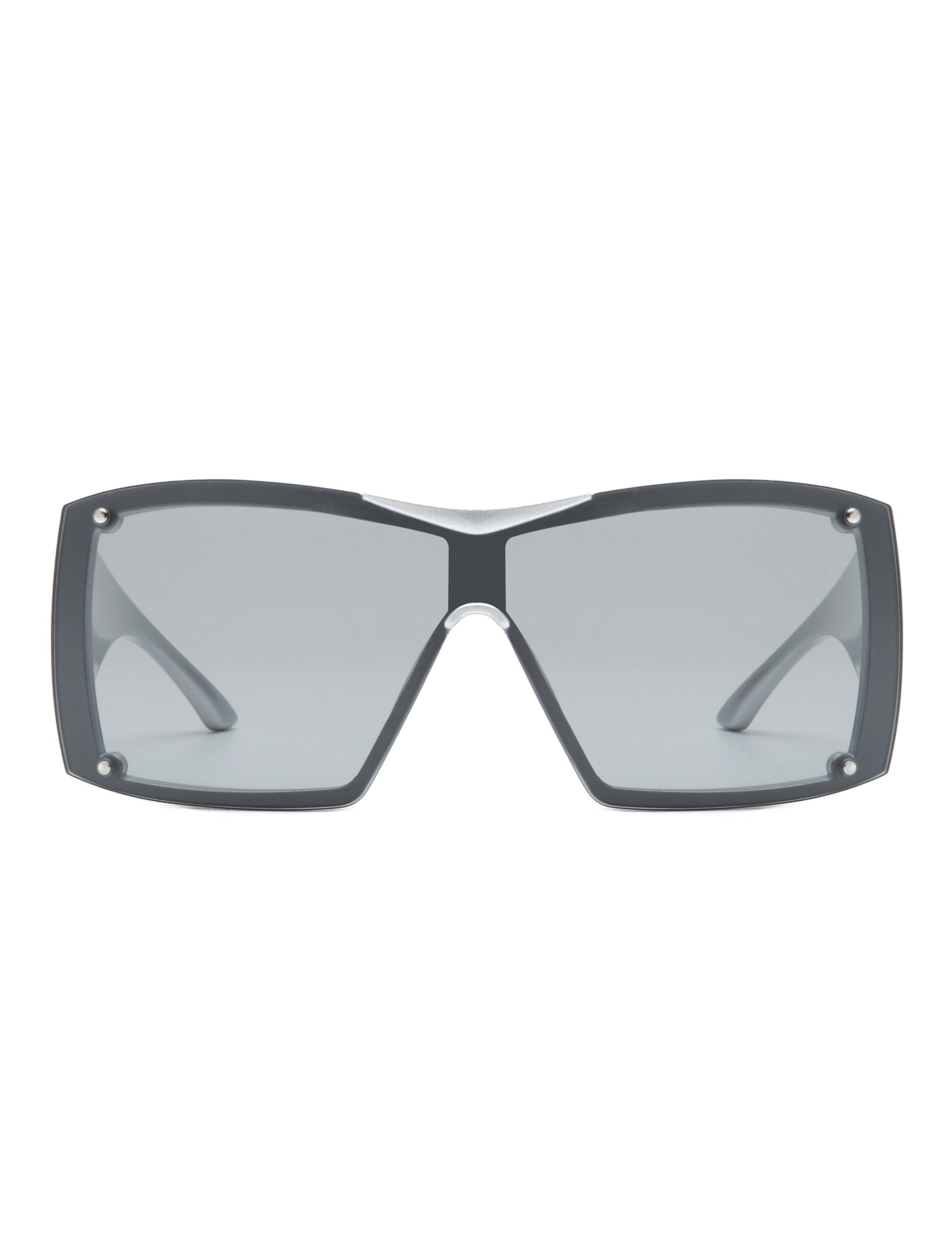 Fizz - Oversized Thick Frame Wrap-Around Women's Square Sunglasses - Charming Charlie