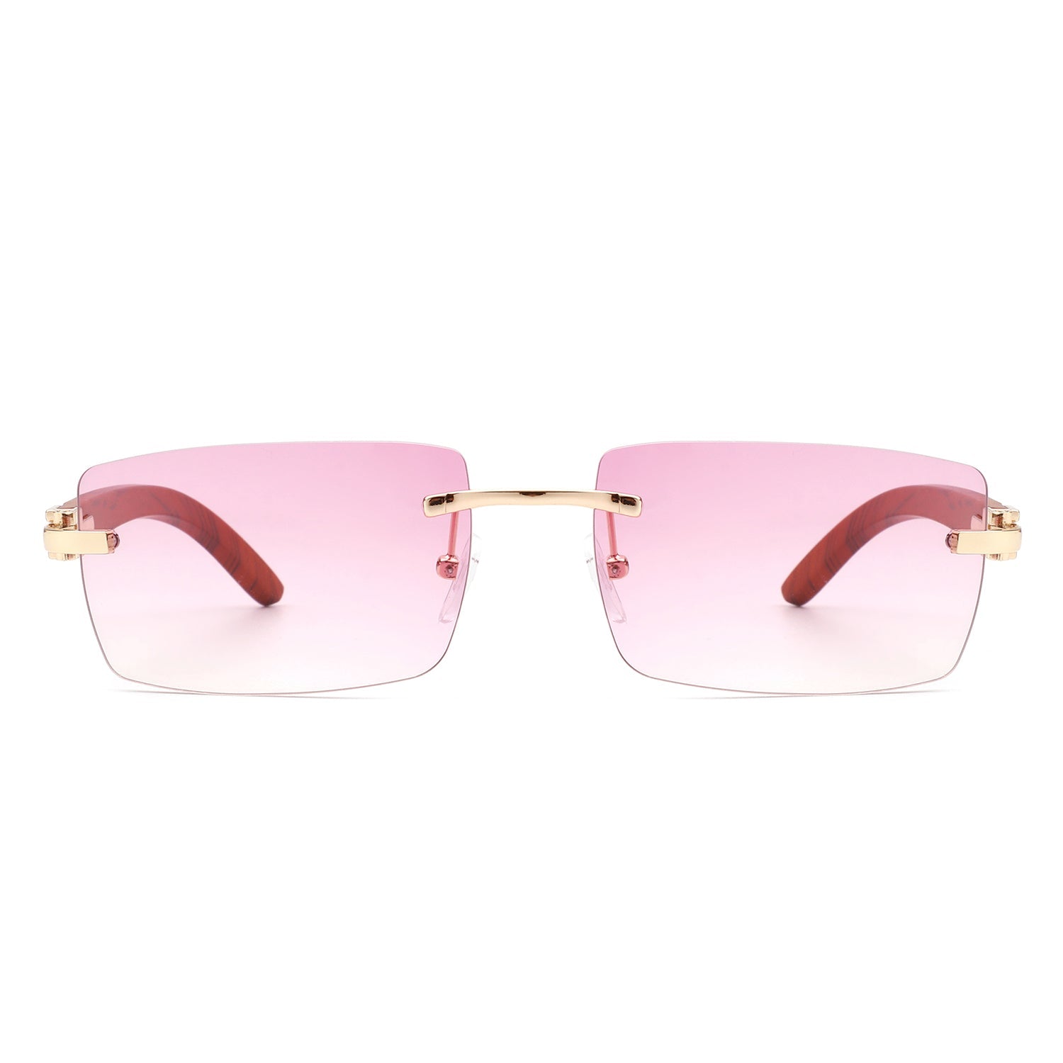 Oceanize - Rectangle Rimless Retro Frameless Fashion Tinted Sunglasses - Charming Charlie