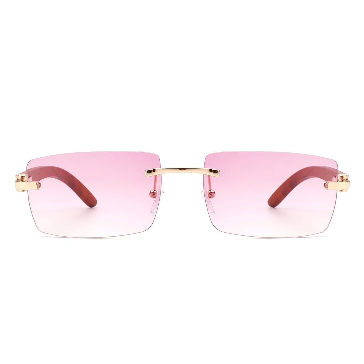 Oceanize - Rectangle Rimless Retro Frameless Fashion Tinted Sunglasses - Charming Charlie