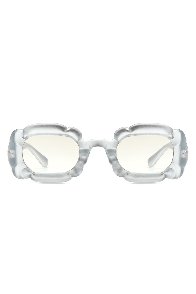 Uplift - Geometric Irregular Thick Frame Square Fashion Sunglasses - Charming Charlie