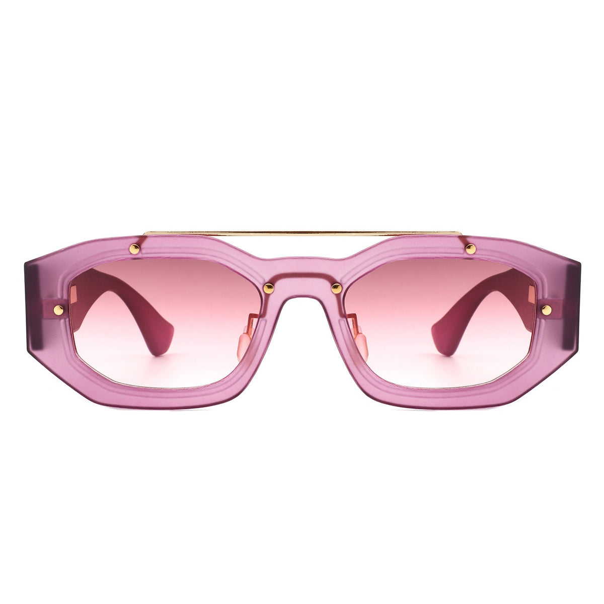 Xanadusk- Geometric Retro Irregular Brow-Bar Square Fashion Sunglasses - Charming Charlie
