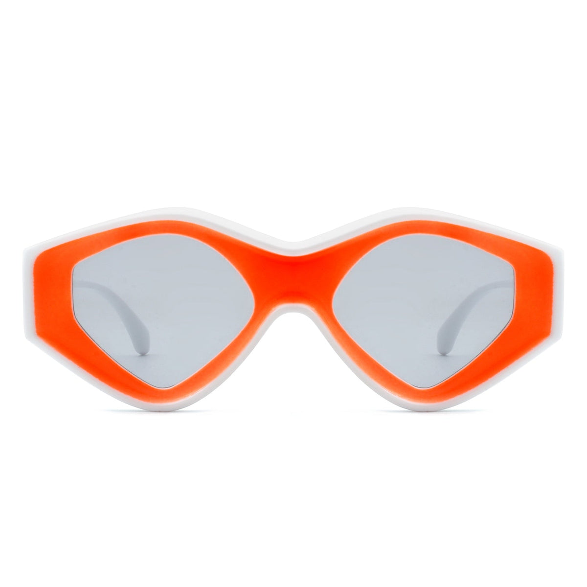 Rosedawn - Futuristic Square Retro Chunky Irregular Geometric Sunglasses - Charming Charlie