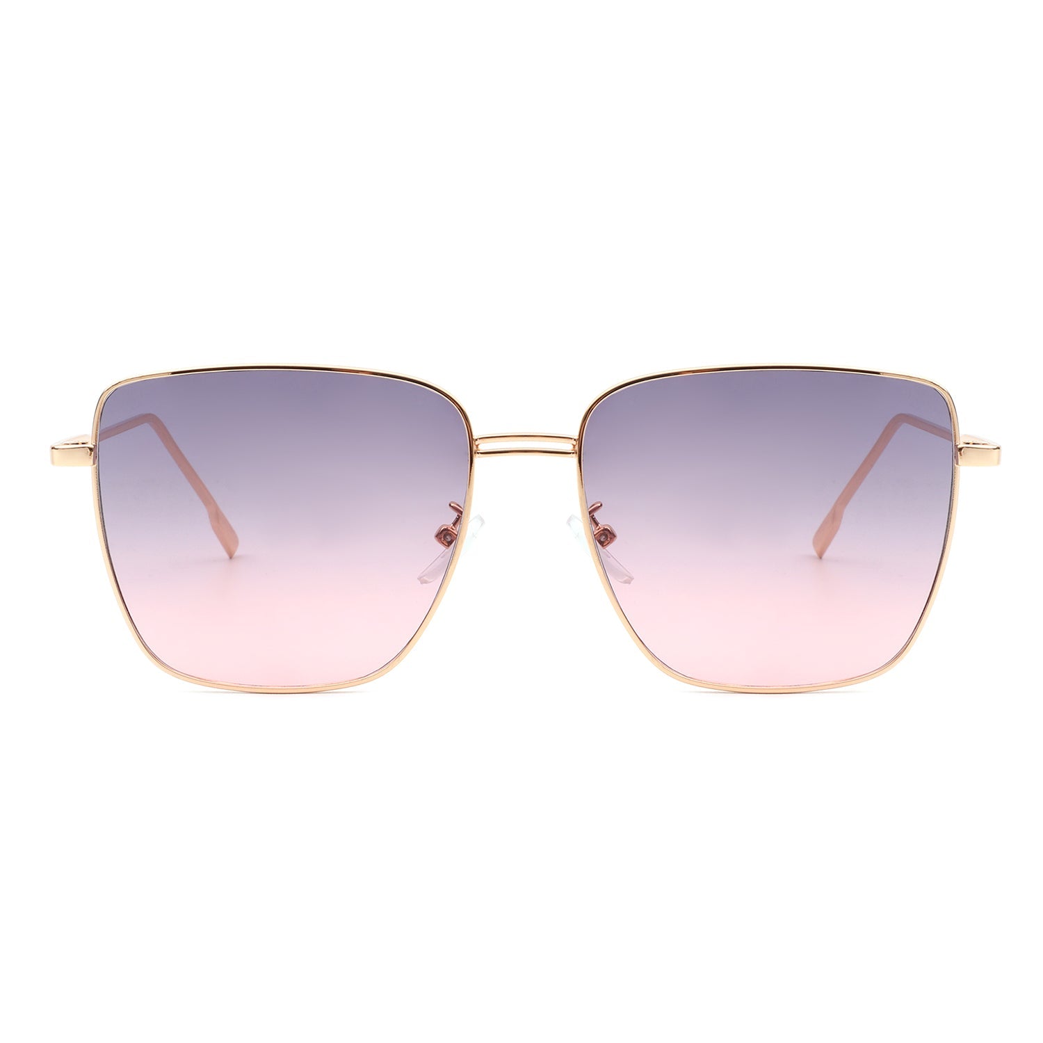 Eskuitan | Women Square Metal Oversize Fashion Sunglasses - Charming Charlie
