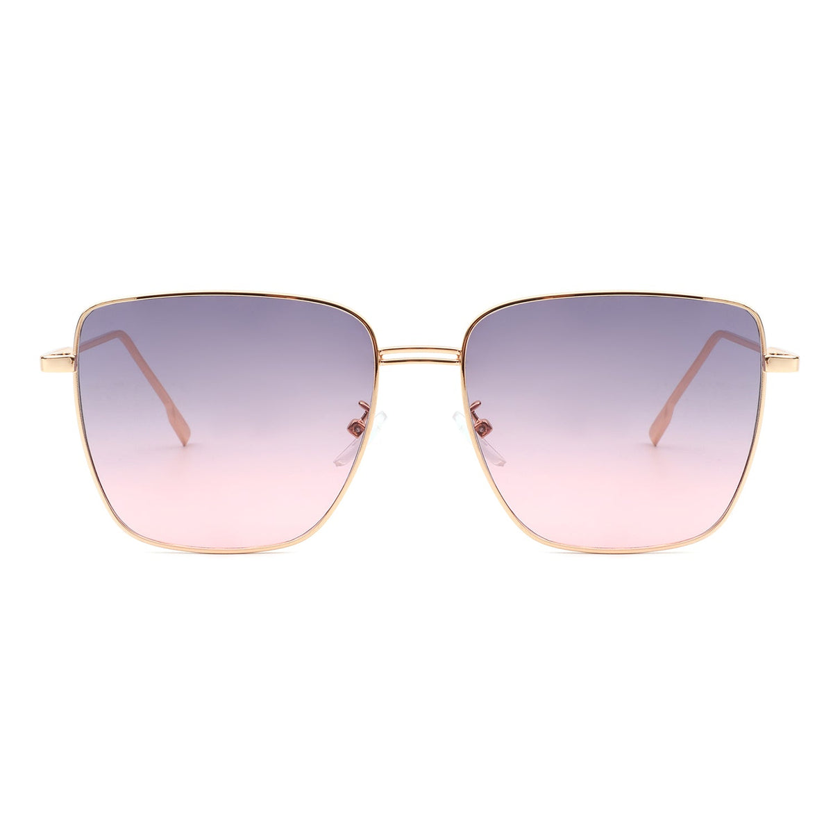 Eskuitan | Women Square Metal Oversize Fashion Sunglasses - Charming Charlie