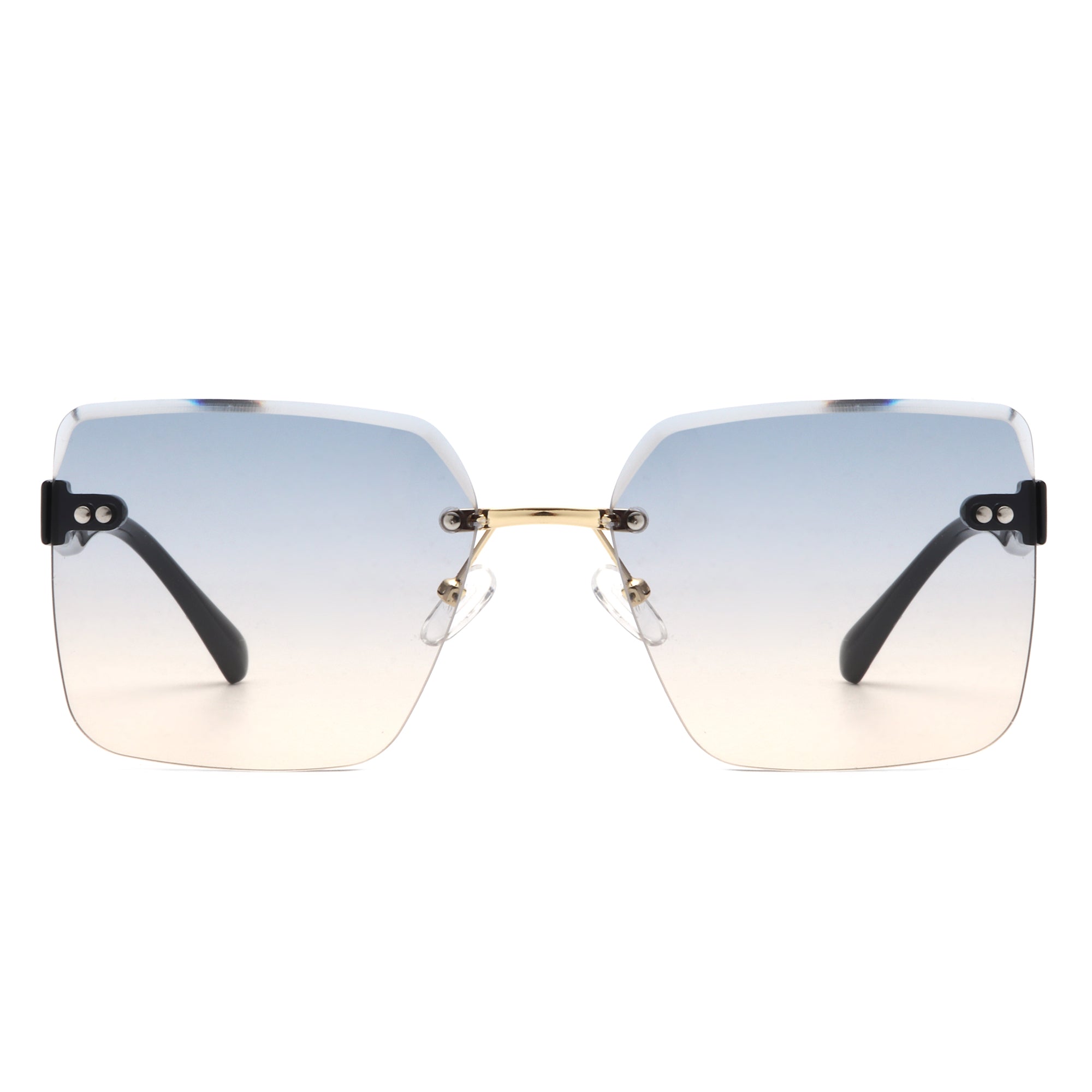 Orbit - Women's Rimless Tinted Square Fashion Sunglasses - Charming Charlie
