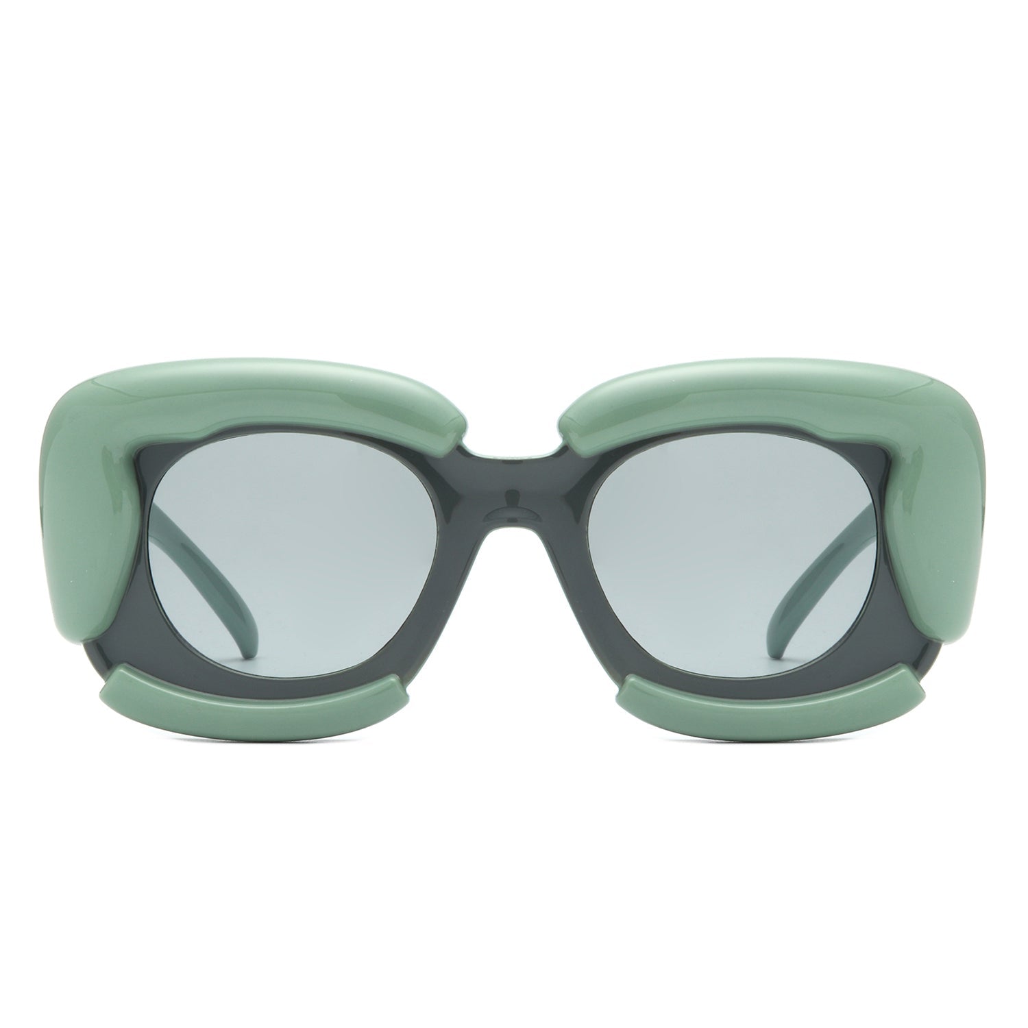 Twirl - Square Geometric Irregular Chunky Fashion Futuristic Sunglasses - Charming Charlie
