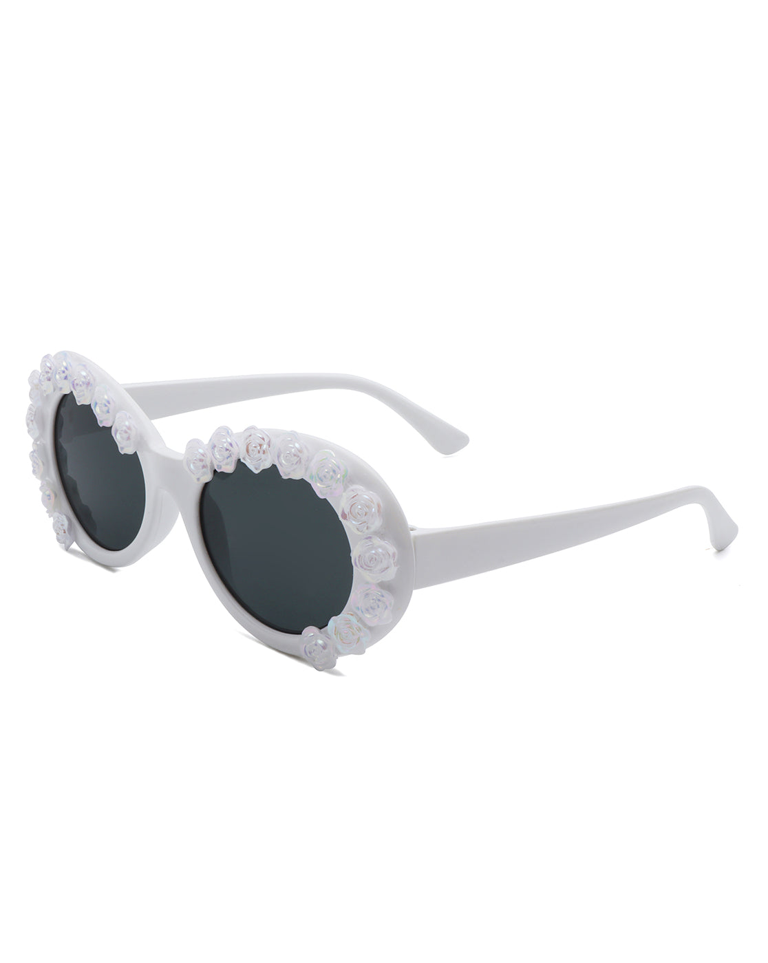 Vystra - Oval Flower Round Fashion Women's Sunglasses - Charming Charlie