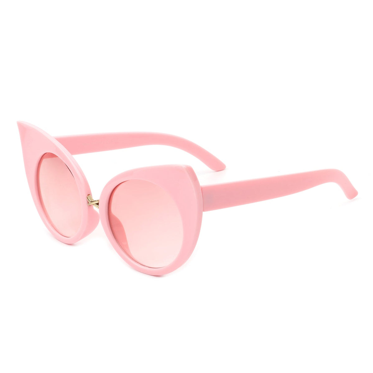 Iridessa - Women Mod Retro High Pointed Oversize Fashion Cat Eye Sunglasses - Charming Charlie