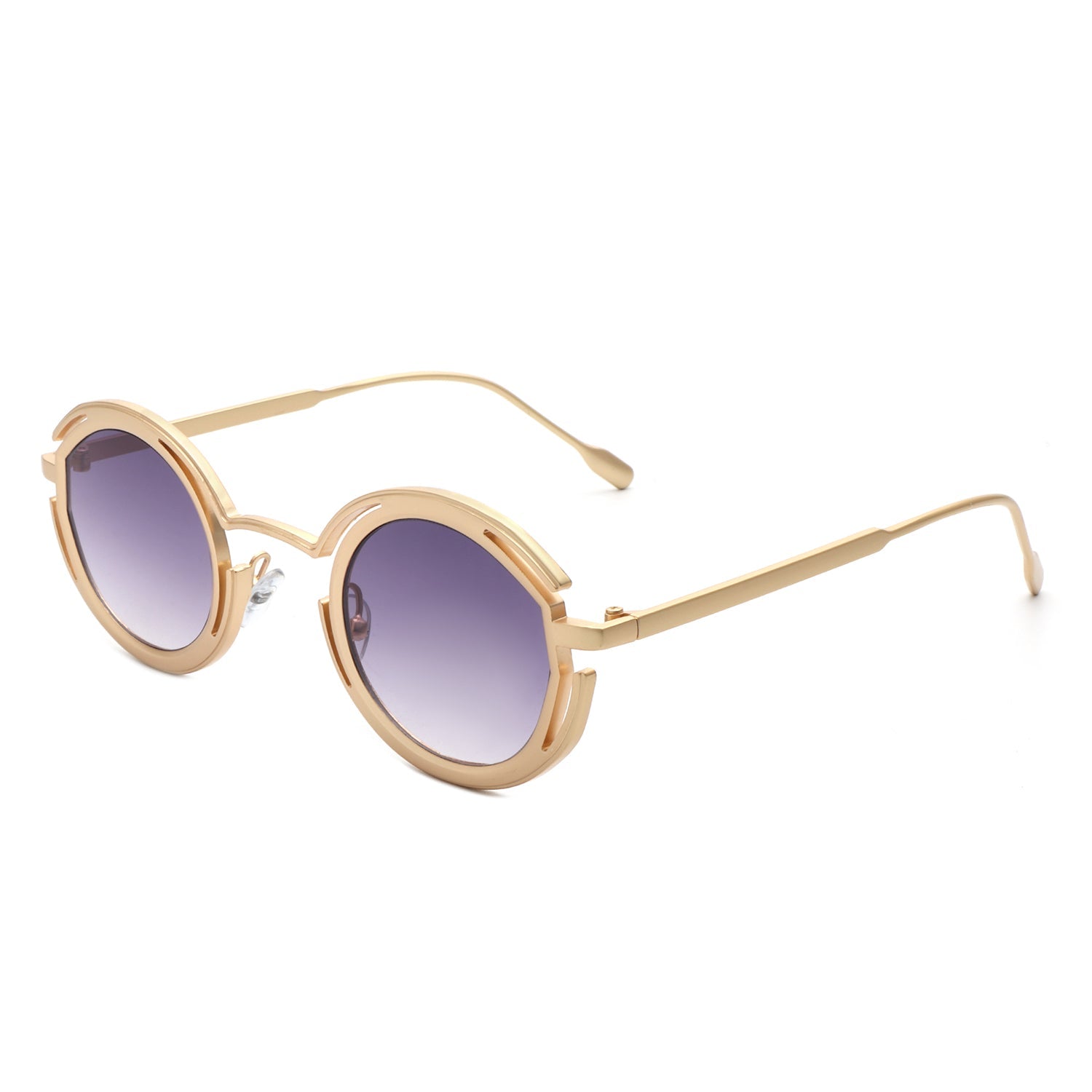 Moonmist - Fashion Circle Geometric Round Futuristic Fashion Sunglasses - Charming Charlie