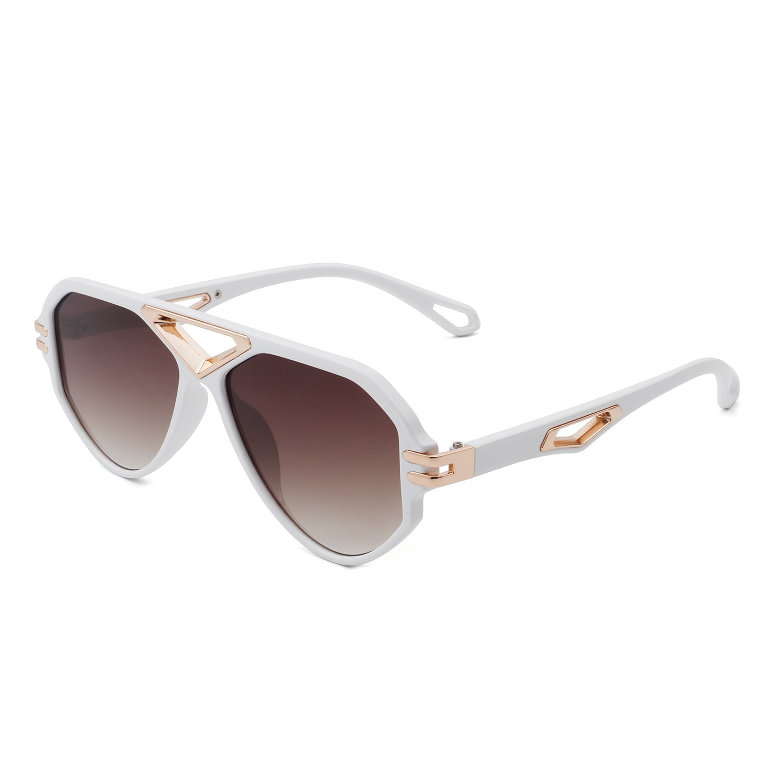 Unityth - Geometric Retro Round Vintage Fashion Aviator Sunglasses - Charming Charlie