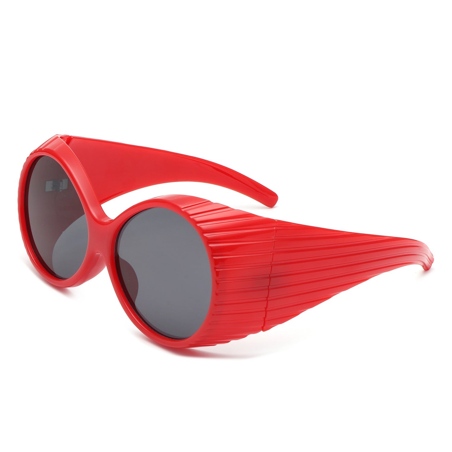 Radiant - Oversized Round Wrap-Around Fashion Women's Sunglasses - Charming Charlie