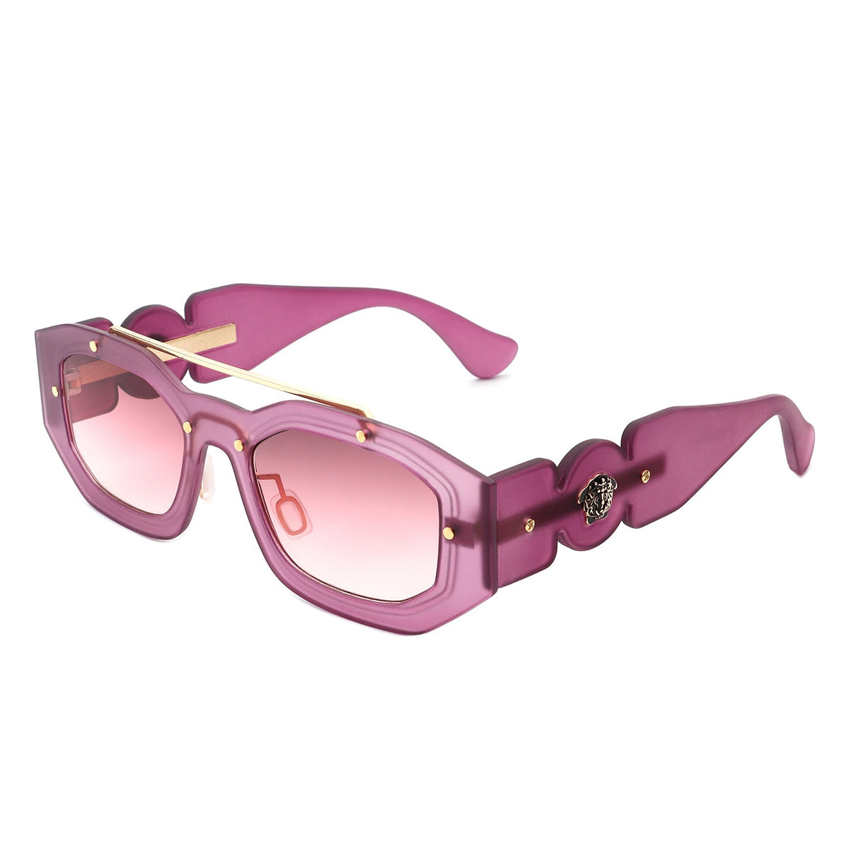 Xanadusk- Geometric Retro Irregular Brow-Bar Square Fashion Sunglasses - Charming Charlie
