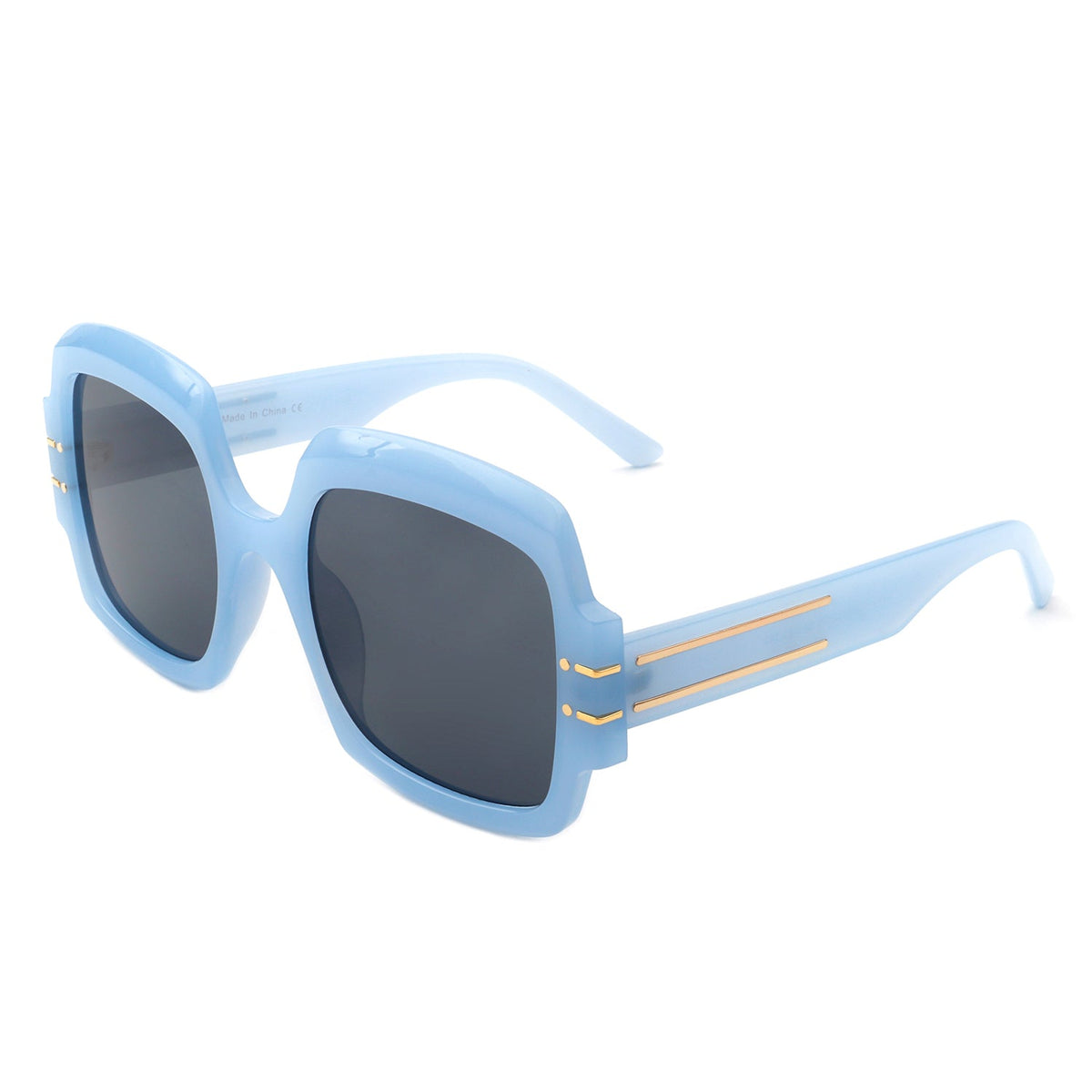 Emblazon - Women Oversize Flat Top Fashion Square Sunglasses - Charming Charlie